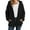 Black, variant on Admvng Winter Coats for Women Plush Fleece Long Sleeve Zip Hooded Jacket Casual Warm Outerwear, Size S-2XL