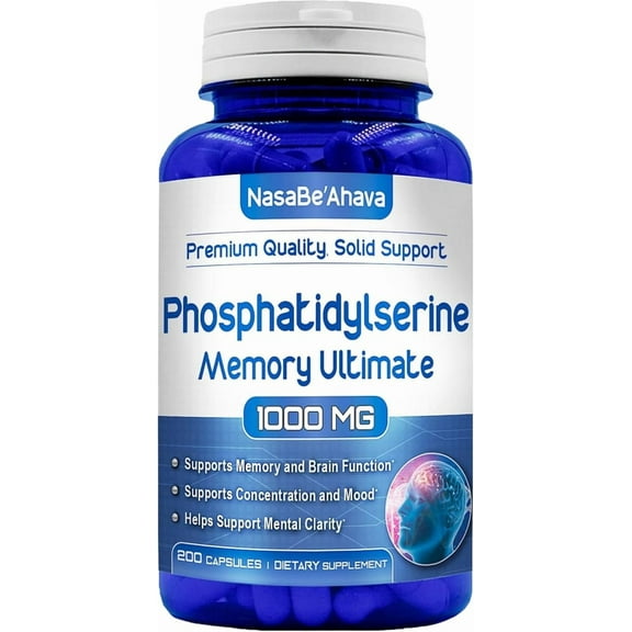NasaBeahava Phosphatidylserine Complex Memory Supplement for Brain Health, 1000mg, 200 Capsules