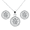 White Gold, variant on Cate & Chloe Ariel 18k White Gold Plated Halo Jewelry Set with Simulated Diamonds Gift for Women