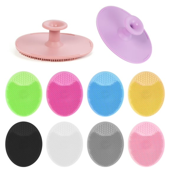 Face Scrubber, 10 PCS Baby Bath Brush, Soft Silicone Facial Cleansing Brush Face Exfoliator, Silicone Scrubbers Exfoliator Brush