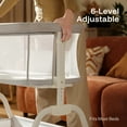 thumbnail image 4 of HARPPA Baby Bassinet Bedside Sleeper, 6 Height Adjustable Baby Bassinet for Infants, Grey, 4 of 13