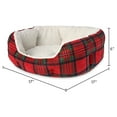 thumbnail image 6 of Vibrant Life Small Cuddler Pet Bed, Red and Black Plaid, 18" x 16", 6 of 12