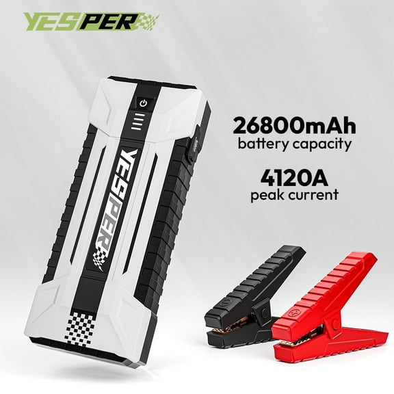 YESPER Car Jump Box ,4120A Peak Jump Box Starter For Car,ALL Gas and Up to 10.0L Diesel Engine, Powerful 12V Jump Pack With Power Bank/Quick Charge/LED Light