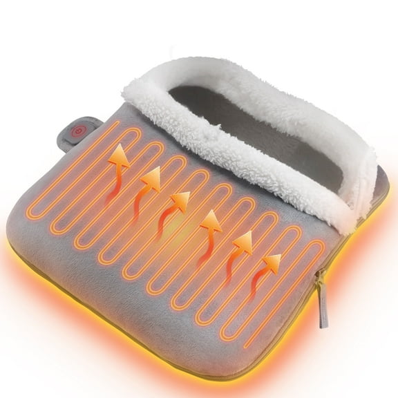 Heating Pad for Foot, Electric Heated Foot Warmers, Auto Shut Off with 3 Heat Levels, Gray
