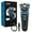 Blue, variant on Sejoy Men's Electric Shaver Razor for Men Face,Beard Trimmer,Portable Electric Rotary Shaver, 2 in 1 3 Head 4D Cordless Rechargeable,with Pop-Up Trimmer, Washable,Use for Home Travel,Blue