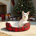 thumbnail image 5 of Vibrant Life Small Cuddler Pet Bed, Red and Black Plaid, 18" x 16", 5 of 12