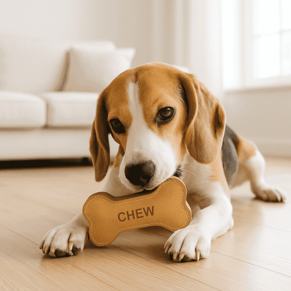 Pawpourri Bone Shaped Suede Leather Chew Toy for Dogs and Cats