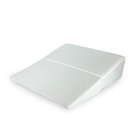 AMiNA Bed Wedge Pillow - for Sleeping, Gerd, Acid Reflux, Sleep Apnea, Post Surgery, Back Support, C-Section, Portable, Easy to Clean Washable Cover (White, 12 Inch)