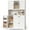 71" White+Retro, variant on Pantry Cabinet, Lofka 47" Kitchen Pantry Storage Cabinet - 2 Shelves, 2 Drawers & 6 Side Door Shelves - Durable, Magnetic Closure