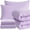 Light Purple, variant on Ntbay 5 Piece Twin Bedding Comforter Set, Ultra Soft and Breathable Bed in a Bag, Includes Quilted Comforter, Fitted Sheet, Flat Top Sheet, 2 Envelope Pillowcases, Pink