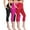Capri:3 Pack, Black & Rose Red & Red, variant on Cadmus Womens 2 Pack High Waist Tummy Control Capri Yoga Leggings with Pockets, Black & Black, XL