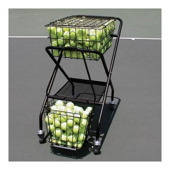 Oncourt Offcourt Tennis Ball Cart - 250 Ball Capacity/Full-Sized Traveling Cart/Comes with Removable Divider