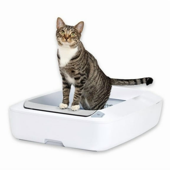 PetSafe ScoopFree Crystal Plus Automatic Self-Cleaning Cat Litter Box System – Not Enclosed – White