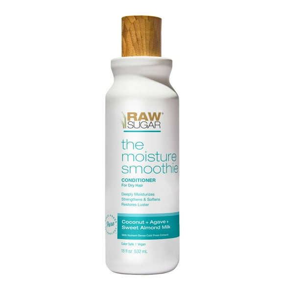 Raw Sugar The Moisture Smoothie Conditioner, Coconut   Agave   Sweet Almond Milk, 18 fl oz