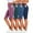 71#: 4 Pack,Asphalt Blue+Chrysoprase+Navy+Velvet Pink, variant on Cadmus Biker Yoga Shorts 12" Inseam with Pockets for Women,High Waisted Athletic Running Workout Gym Shorts