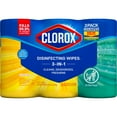 thumbnail image 3 of Clorox Disinfecting and Cleaning Wipes, Crisp Lemon and Fresh Scent, 75 Count Each, 3 Pack, 3 of 11
