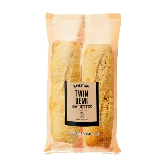 Marketside Bake at Home Twin Demi Baguette, 12 oz, 2 Count