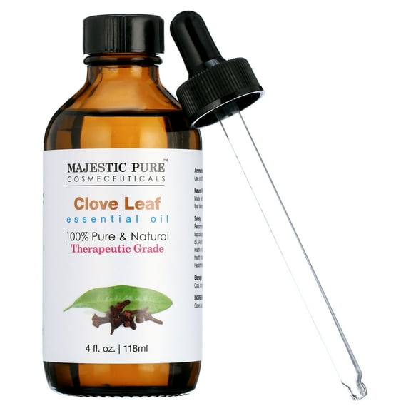Majestic Pure Clove Essential Oil- Pure and Natural, Premium Grade Clove Oil, 4 fl oz