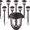 Brown, Cool White, variant on 10 Pack Solar Lights Outdoor Decorative, Solar Pathway Lights Outdoor, Solar Powered Garden Yard Lights for Walkway Sidewalk Driveway. (Brown, Cool White)