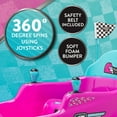 thumbnail image 6 of Kid Trax 6V Bumper Car Ride-On Toy, Pink, 360° Spin with LED Lights, Soft Bumpers, Safety Belt, 6 of 10