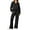 Black, variant on UVN Outfit Sets for Women 2 Piece Sets Winter Casual Tracksuit Long Sleeve Lounge Set Outfits with Pockets