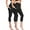 Capri:2 Pack, Black & Black, variant on Cadmus Womens 2 Pack High Waist Tummy Control Capri Yoga Leggings with Pockets, Black & Black, XL
