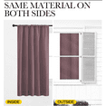 thumbnail image 2 of NICETOWN Kitchen Blackout Curtains Solid Modern Rod Pocket Thermal Insulated Noise Reducing Drapes, 2 Panels, W42 x L45, Dry Rose, 2 of 7