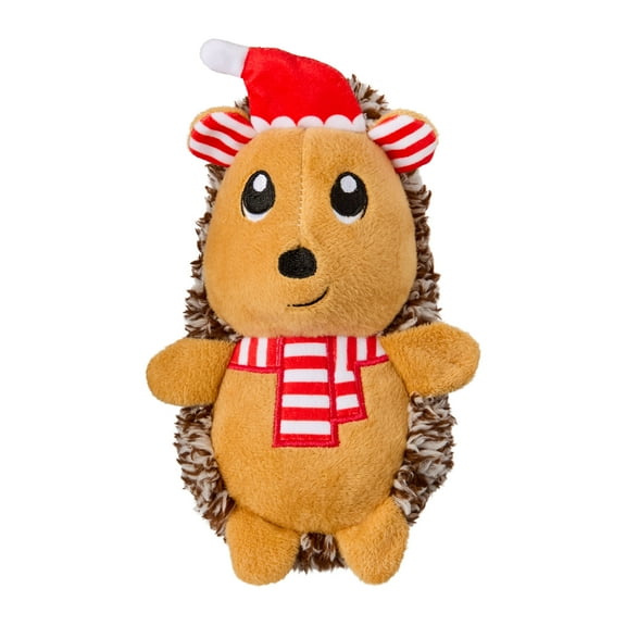 Vibrant Life Plush Dog Toy with Squeaker, Buffalo Plaid Hedgehog