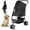 Black, variant on Zoolike 3 Wheel Pet Stroller Cat Dog Stroller Foldable Jogging Travel Perros Carrier for Small Medium Dogs，Puppy Stroller,Black