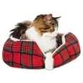 thumbnail image 3 of Vibrant Life Small Cuddler Pet Bed, Red and Black Plaid, 18" x 16", 3 of 12