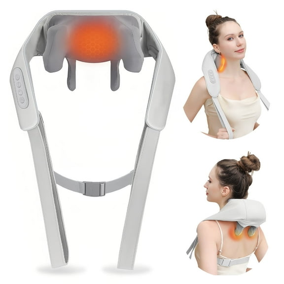 BAOKALER Neck Massager with Heat, 6D Shiatsu Cordless Deep Tissue Shoulder Massager for Ultimate Relaxation, Ideal Gift for Men and Women
