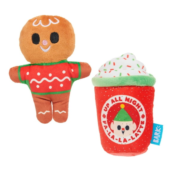 BARK Ginger Brew Crew 2 Piece Plush Dog Toy