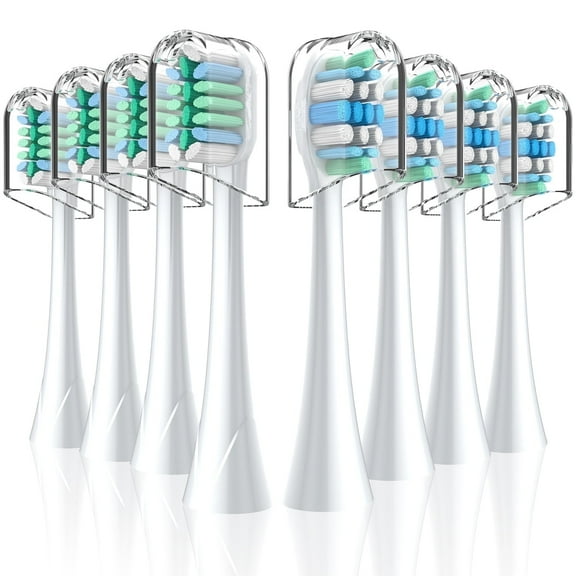 Electric Toothbrush Replacement Heads Compatible with All Click-on Handles,8 Pack