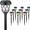Black, Multi-colored, variant on 10 Pack Solar Lights Outdoor Decorative, Solar Pathway Lights Outdoor, Solar Powered Garden Yard Lights for Walkway Sidewalk Driveway. (Brown, Cool White)