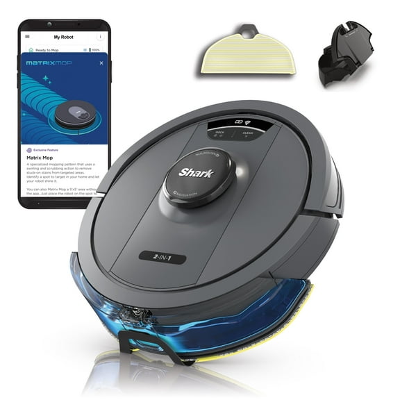 Shark Matrix 2-in-1 Robot Vacuum, Multi-Surface, Pet Friendly, Mopping Capability, Matrix Clean Navigation, Voice Control, RV2402WD