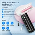 thumbnail image 3 of Fairywill 2Packs Sonic Electric Toothbrush for Adults,Portable Travel Electric Toothbrush with 8 DuPont Brush Heads,60-Day Battery,Toothbrush Gift Set for Couples Family,Black & Pink, 3 of 10