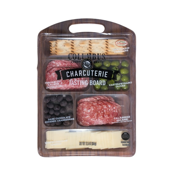 COLUMBUS Charcuterie Tasting Board, Refrigerated, 12.5 oz Plastic Tray
