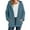 Blue, variant on Admvng Winter Coats for Women Plush Fleece Long Sleeve Zip Hooded Jacket Casual Warm Outerwear, Size S-2XL