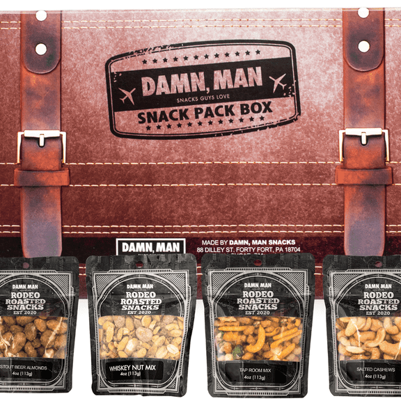 Damn, Man Roasted Bar Snacks - 4 Bags - 4 oz. Each - 1 lb Total