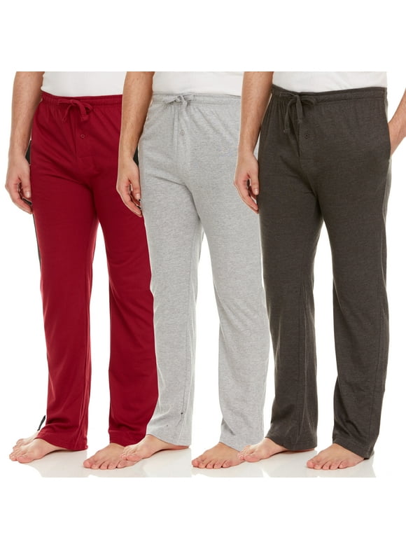 3 Pack: Daresay Comfy Men's Lounge Pants - Pajamas pants for men With Pockets and Adjustable Waistband - Up to 3XL