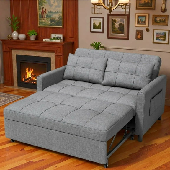Sofa Bed, Lofka  70" Convertible 3-in-1 Sleeper Sofa Bed for Living Room and Small Space,Dark Grey