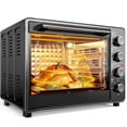 thumbnail image 1 of 34 QT Super-Large  Air Fryer, Oil-Less Air Fryer Toaster Oven Combo with Pizza, Warm, Broil, Toast, Bake, Air Fry, 5  Functions - Black, 1 of 11