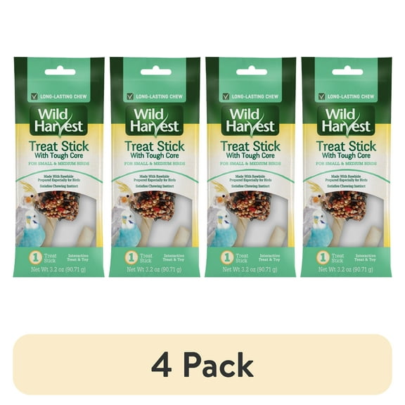 (4 pack) Wild Harvest Treat Stick, 100% Edible Interactive Treat and Toy, 1 Count