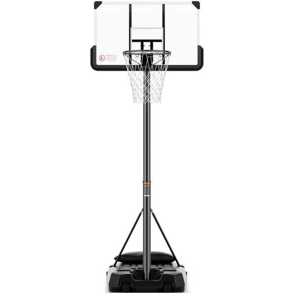 MaxKare 44In Basketball Hoop 7.5 ft to 10 ft Height Upgrade Large Base Portable Basketball Goal System with Quick Adjustment for Full Range of Players Indoor Outdoor Use