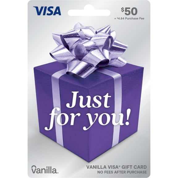 Vanilla Visa $50 Purple Box Gift Card (Plus $4.84 Purchase Fee)
