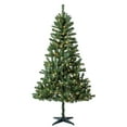 thumbnail interactive-video image 1 of 6.5' Pre-Lit Madison Pine Green Artificial Christmas Tree with Color-Changing LED Lights, by Holiday Time, 1 of 12