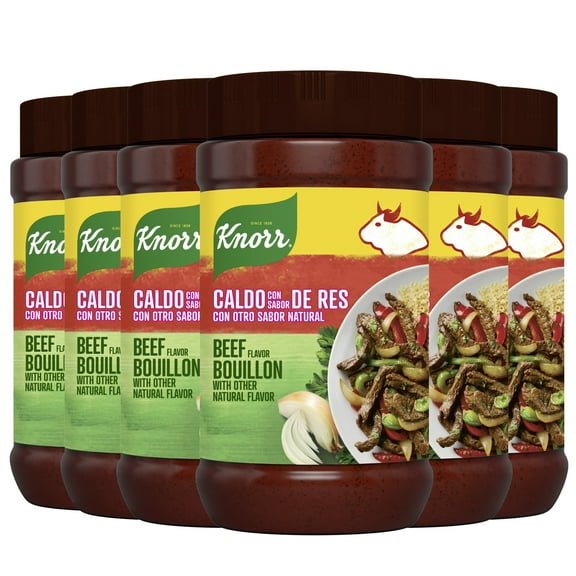 (6 pack) Knorr Granulated Beef Bouillon Ground Seasoning, 2.0 lb Jar