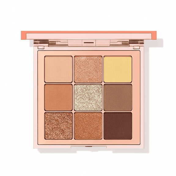 9-Color Eyeshadow Palette – Honey Lemon | Glitter & Matte Shades | Long-Lasting, High Pigment, Blendable Makeup