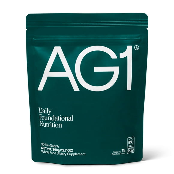 AG1 Athletic Greens - Powder Supplement Convenient Daily Nutrition- 30 Days Supply (12.70z)