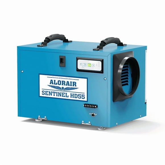 Alorair Sentinel HD55 113 pt Dehumidifier Blue - Auto Shut Off, Adjustable Humidistat, Drain Hose for Crawl Spaces